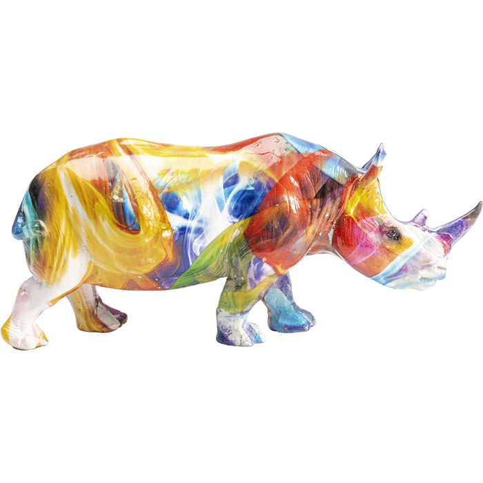 Deco Figurine Colored Rhino